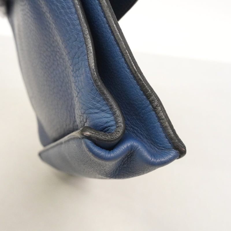 【6kd4630】エルメス ブリーフケース サックアデペッシュ27 トリヨンクレマンス ブルーブライトン シルバー金具 □J刻印【中古】メンズ