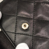 【6kd4631】シャネル 財布 カンボン ラムスキン ブラック シルバー金具【中古】レディース