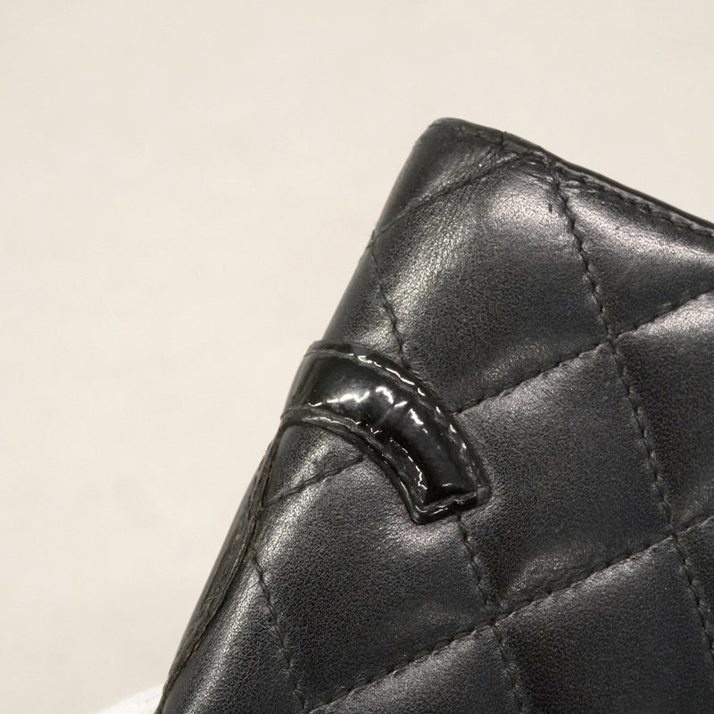 【6kd4632】シャネル キーケース カンボン ラムスキン ブラック シルバー金具【中古】レディース