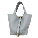 【6kd4641】エルメス ハンドバッグ ピコタンロックPM トリヨンクレマンス グリパンタン ゴールド金具 K刻印【中古】レディース