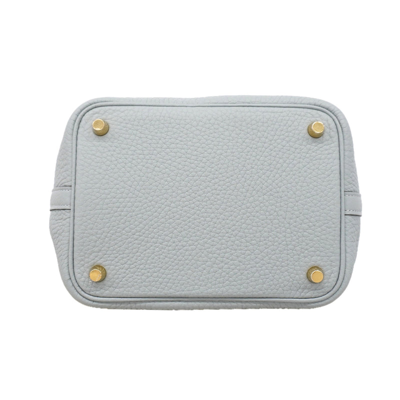 【6kd4641】エルメス ハンドバッグ ピコタンロックPM トリヨンクレマンス グリパンタン ゴールド金具 K刻印【中古】レディース