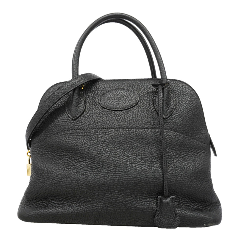 【6kd4642】エルメス ハンドバッグ ボリード31 トリヨンクレマンス ブラック ゴールド金具 □I刻印 2wayバッグ【中古】レディース