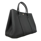 【6kd4652】エルメス トートバッグ ガーデンパーティPM カントリー ブラック シルバー金具 T刻印【中古】レディース
