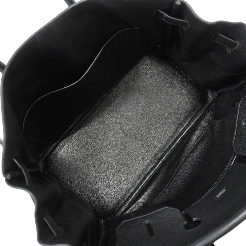 【6kd4653】エルメス ハンドバッグ バーキン35 トゴ ブラック シルバー金具 □M刻印【中古】レディース