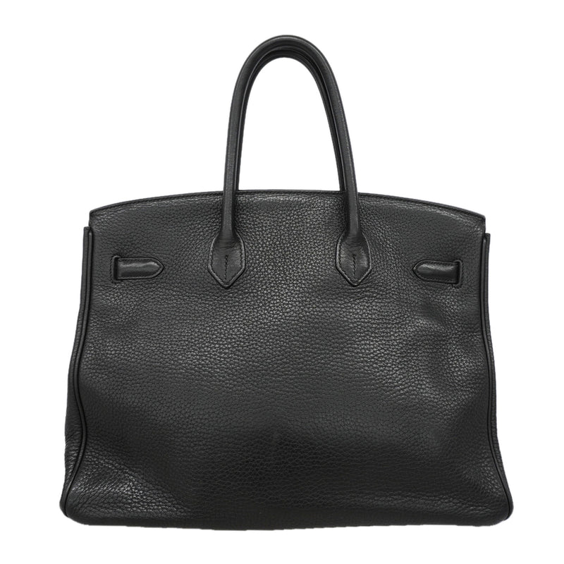 【6kd4653】エルメス ハンドバッグ バーキン35 トゴ ブラック シルバー金具 □M刻印【中古】レディース