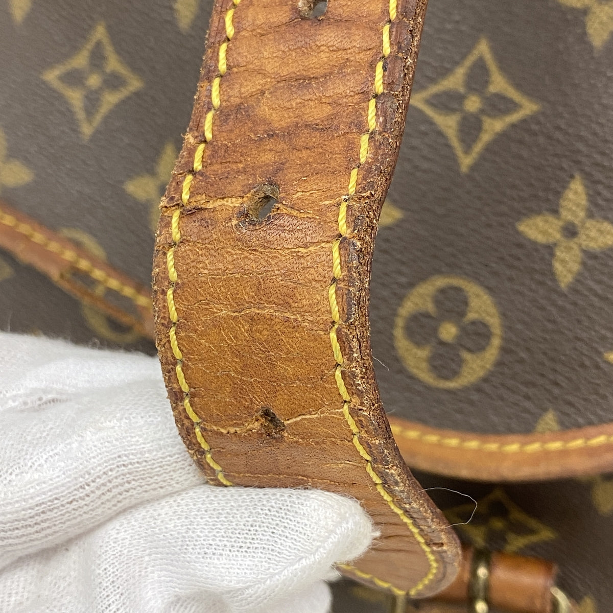【6kd4659】ルイヴィトン ショルダーバッグ モノグラム ソミュール35 M42254 ブラウン【中古】レディース