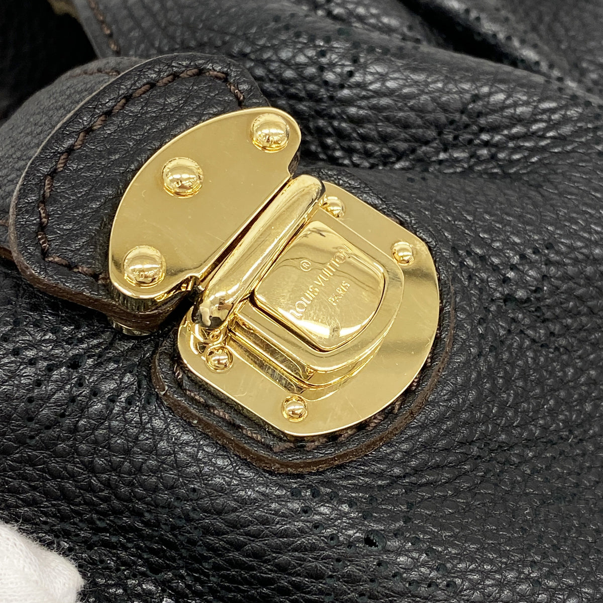 【6kd4671】ルイヴィトン トートバッグ マヒナ L M95765 ノワール【中古】レディース