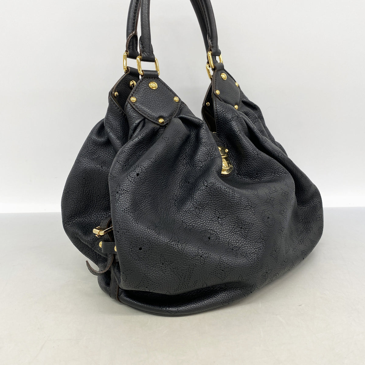 【6kd4671】ルイヴィトン トートバッグ マヒナ L M95765 ノワール【中古】レディース