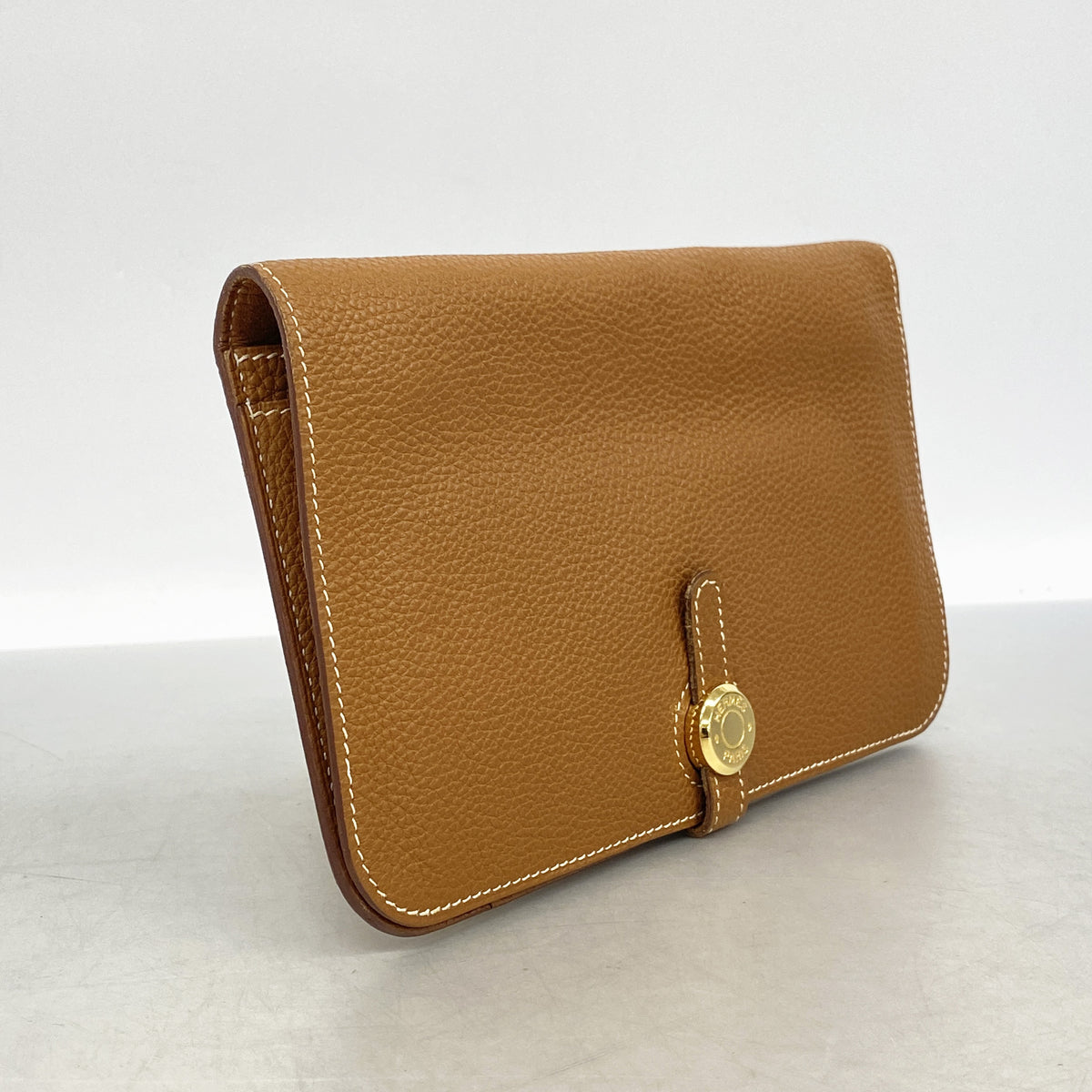 【6kd4675】エルメス 長財布 ドゴンGM トゴ ゴールド ゴールド金具 □E刻印【中古】メンズ レディース ユニセックス