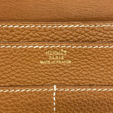 【6kd4675】エルメス 長財布 ドゴンGM トゴ ゴールド ゴールド金具 □E刻印【中古】メンズ レディース ユニセックス