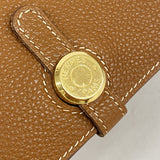 【6kd4675】エルメス 長財布 ドゴンGM トゴ ゴールド ゴールド金具 □E刻印【中古】メンズ レディース ユニセックス