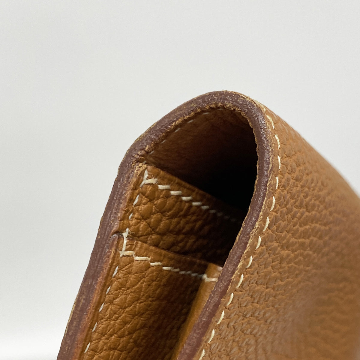 【6kd4675】エルメス 長財布 ドゴンGM トゴ ゴールド ゴールド金具 □E刻印【中古】メンズ レディース ユニセックス