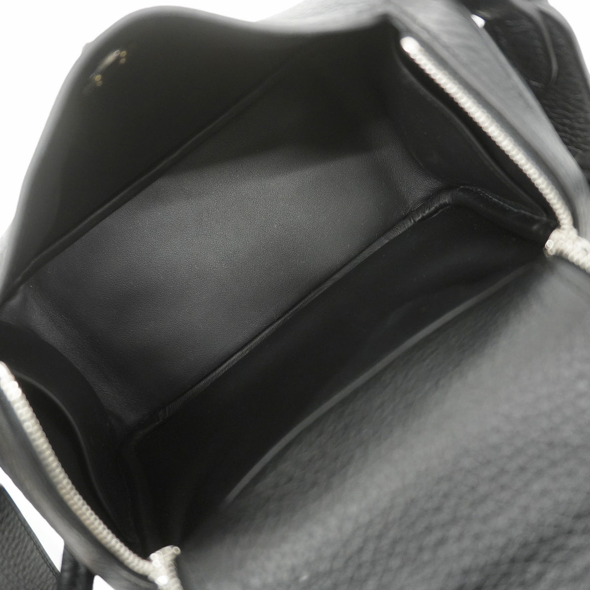 【6kd4677】エルメス ハンドバッグ リンディミニ トリヨンクレマンス ブラック シルバー金具 G刻印 2wayバッグ【中古】レディース