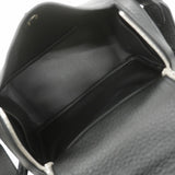【6kd4677】エルメス ハンドバッグ リンディミニ トリヨンクレマンス ブラック シルバー金具 G刻印 2wayバッグ【中古】レディース