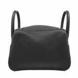 【6kd4677】エルメス ハンドバッグ リンディミニ トリヨンクレマンス ブラック シルバー金具 G刻印 2wayバッグ【中古】レディース