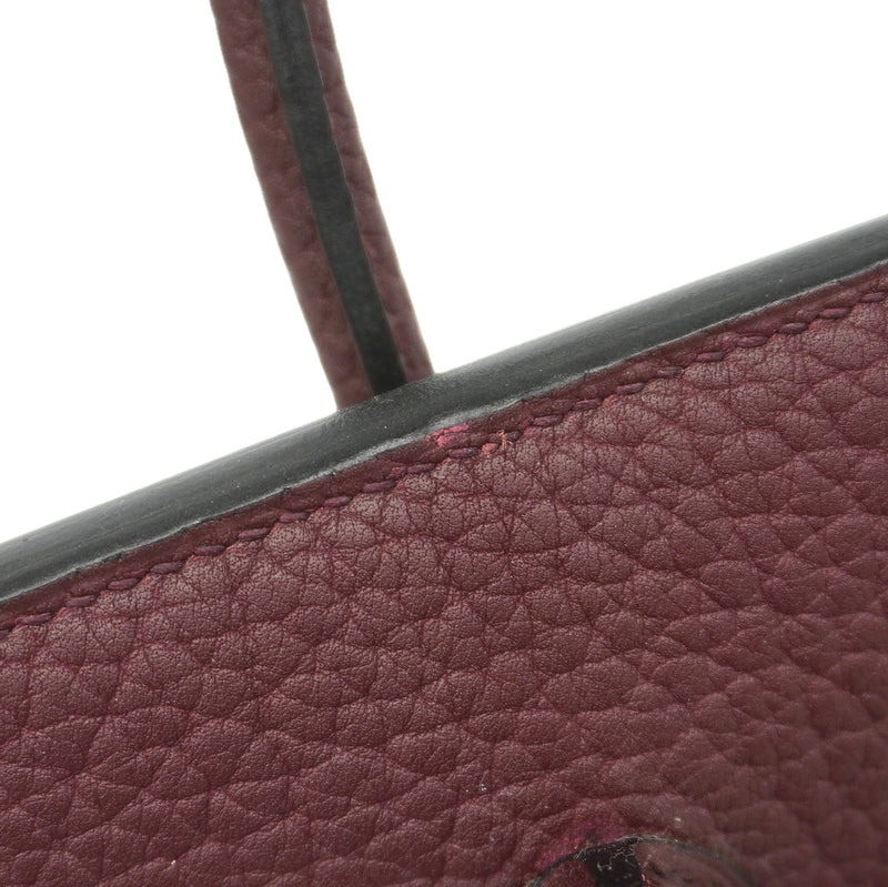 【6kd4678】エルメス ハンドバッグ バーキン35 フィヨルド ルージュアッシュ ゴールド金具 □M刻印【中古】レディース