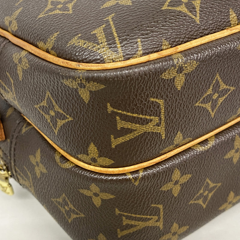 【6kd4684】ルイヴィトン ショルダーバッグ モノグラム リポーターPM M45254 ブラウン【中古】レディース