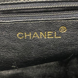 【6kd4686】シャネル ショルダーバッグ マトラッセ フリンジ付きチェーンショルダー ラムスキン ブラック ゴールド金具【中古】レディース