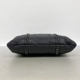 【6kd4688】シャネル トートバッグ レザー ブラック シルバー金具【中古】レディース