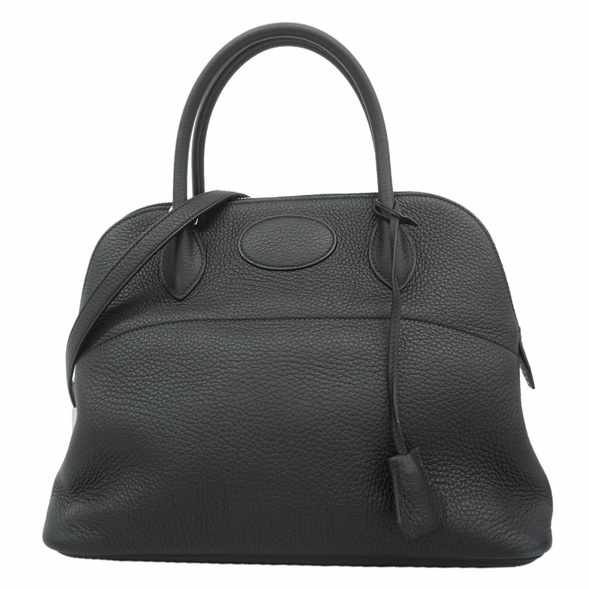 【6kd4692】エルメス ハンドバッグ ボリード31 トリヨンクレマンス ブラック シルバー金具 C刻印 2wayバッグ【中古】レディース