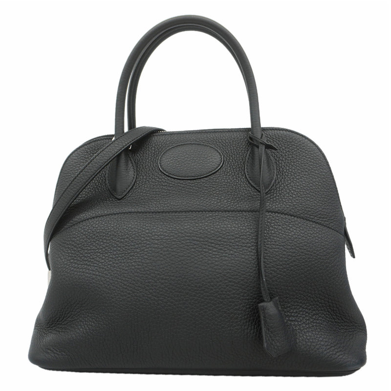 【6kd4692】エルメス ハンドバッグ ボリード31 トリヨンクレマンス ブラック シルバー金具 C刻印 2wayバッグ【中古】レディース