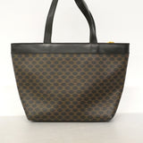 【6kd4700】セリーヌ トートバッグ マカダム PVC ブラック ゴールド金具【中古】レディース