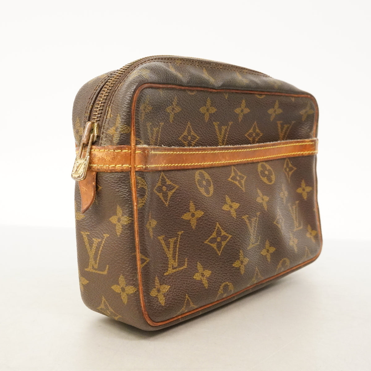 【6kd4713】ルイヴィトン クラッチバッグ モノグラム コンピエーニュ23 M51847 ブラウン【中古】レディース