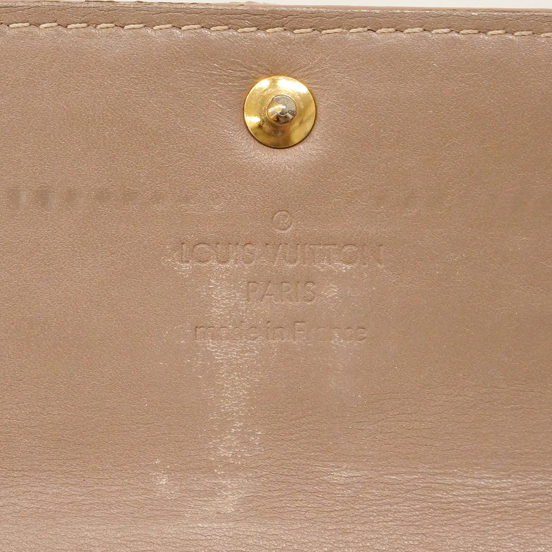 【6kd4718】ルイヴィトン 長財布 ヴェルニ ポルトフォイユサラ M91764 ベージュプードル【中古】レディース