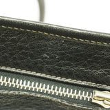 【6kd4726】エルメス トートバッグ ガーデンジップMM トワルアッシュ ブラック シルバー金具 □M刻印【中古】レディース