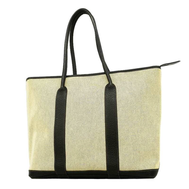 【6kd4726】エルメス トートバッグ ガーデンジップMM トワルアッシュ ブラック シルバー金具 □M刻印【中古】レディース