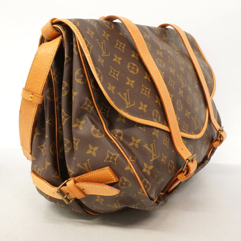 【6kd4730】ルイヴィトン ショルダーバッグ モノグラム ソミュール43 M42252 ブラウン【中古】レディース