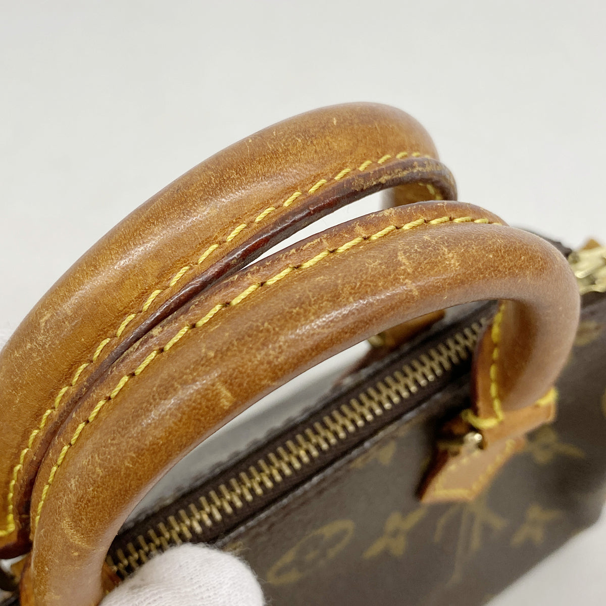 【6kd4745】ルイヴィトン ハンドバッグ モノグラム ミニスピーディ M41534 ブラウン【中古】レディース