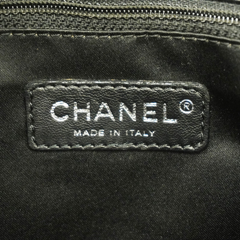 【6kd4750】シャネル チェーントート マトラッセ キャビアスキン ブラック シルバー金具【中古】レディース