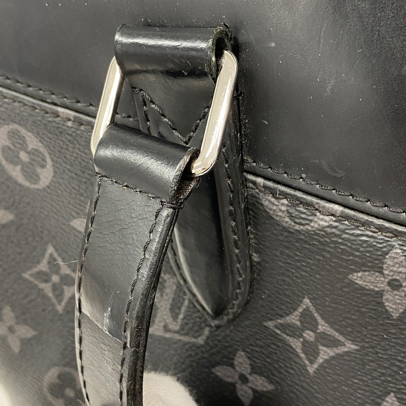 【6kd4763】ルイヴィトン ビジネスバッグ モノグラム・エクリプス エクスプローラー M40566 ブラック【中古】メンズ