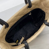 【6kd4770-h】シャネル トートバッグ カンボン ラムスキン ベージュ ブラック【中古】レディース
