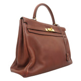 【6kd4778】エルメス ハンドバッグ ケリー35 トゴ ルージュアッシュ ゴールド金具 □A刻印【中古】レディース