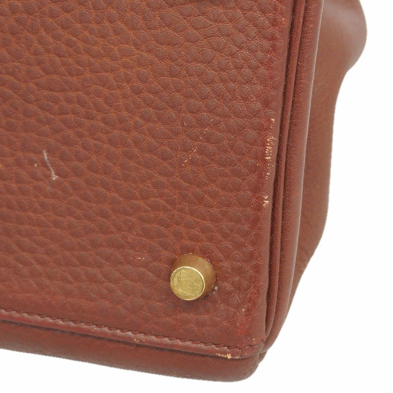 【6kd4778】エルメス ハンドバッグ ケリー35 トゴ ルージュアッシュ ゴールド金具 □A刻印【中古】レディース