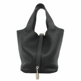 【6kd4791】エルメス ハンドバッグ ピコタンロックPM トリヨンクレマンス ブラック シルバー金具 D刻印【中古】レディース