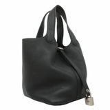 【6kd4791】エルメス ハンドバッグ ピコタンロックPM トリヨンクレマンス ブラック シルバー金具 D刻印【中古】レディース