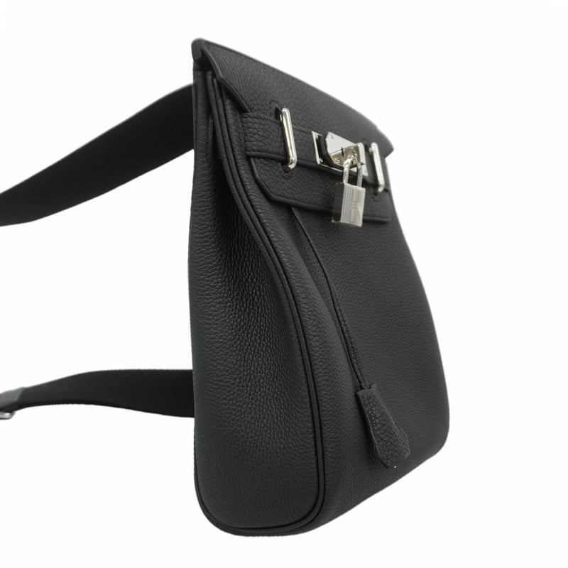【6kd4792】エルメス ショルダーバッグ ケリーアッカドPM トゴ ブラック シルバー金具 K刻印【中古】レディース