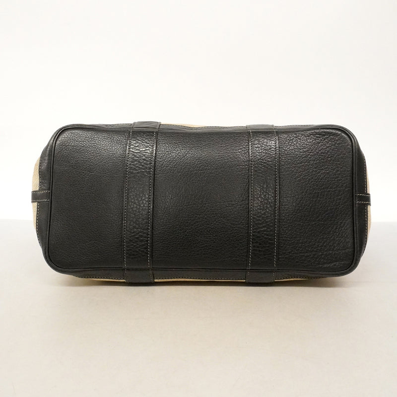 【6kd4799-h】エルメス トートバッグ ガーデンパーティPM トワルアッシュ ブラック シルバー金具 □G刻印【中古】レディース