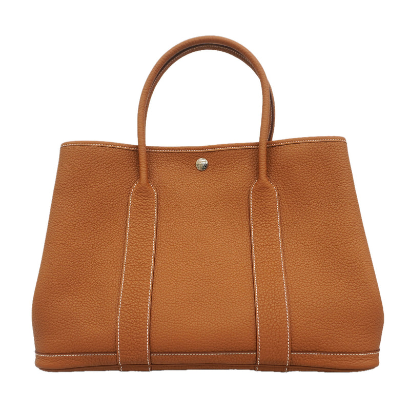 【6kd4809】エルメス トートバッグ ガーデンパーティPM ネゴンダ ゴールド シルバー金具 B刻印【中古】レディース