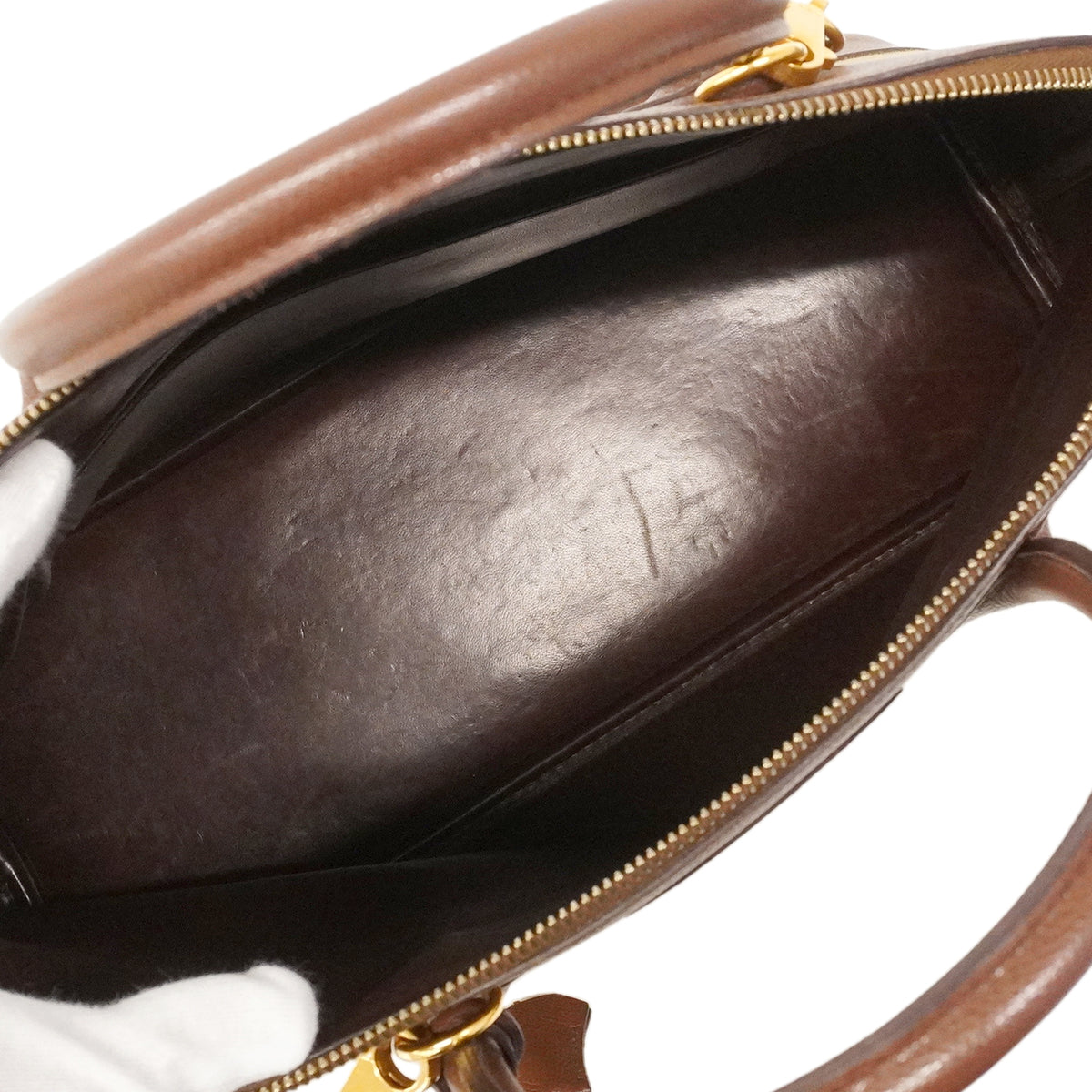 【6kd4817】エルメス ハンドバッグ ボリード35 トワルオフィシエ クシュベル カーキ エベーヌ ゴールド金具 □F刻印 2wayバッグ【中古】レディース
