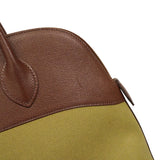 【6kd4817】エルメス ハンドバッグ ボリード35 トワルオフィシエ クシュベル カーキ エベーヌ ゴールド金具 □F刻印 2wayバッグ【中古】レディース