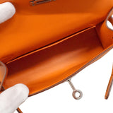 【6kd4824-e-g】エルメス ハンドバッグ ミニケリー2 ヴォーエプソン オレンジ シルバー金具 W刻印 2wayバッグ【中古】レディース
