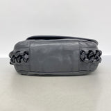 【6kd4831】シャネル ショルダーバッグ チェーンショルダー レザー ブラック シルバー金具【中古】レディース