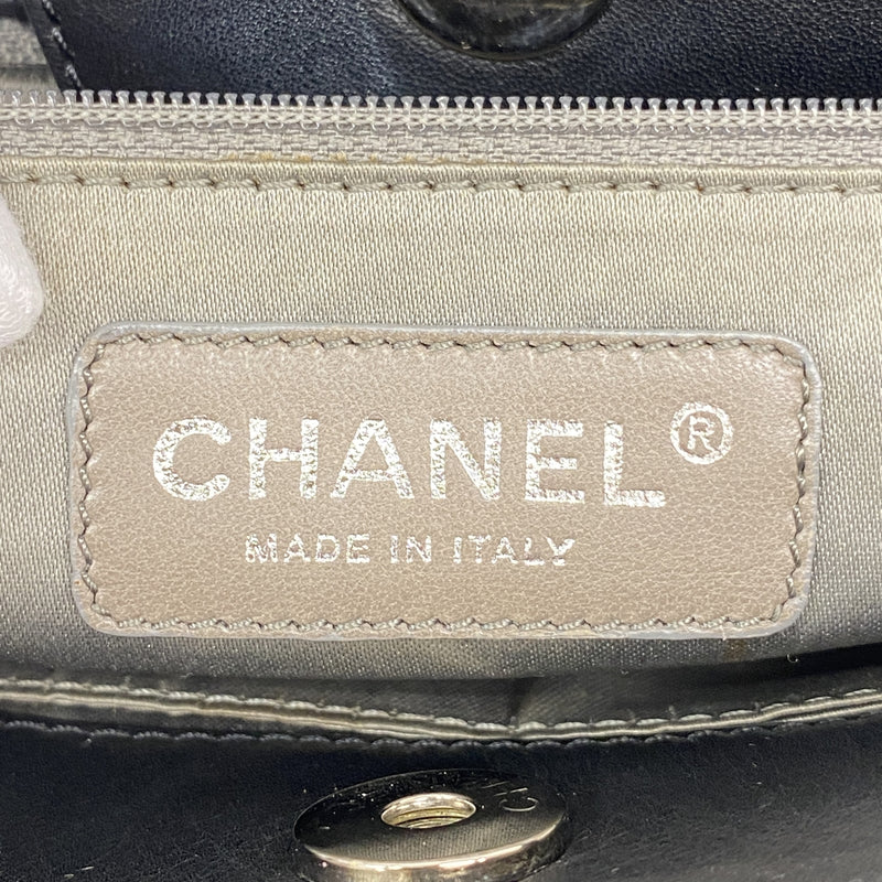【6kd4831】シャネル ショルダーバッグ チェーンショルダー レザー ブラック シルバー金具【中古】レディース