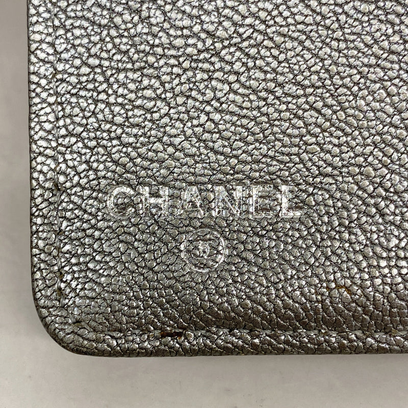 【6kd4832】シャネル 長財布 ビコローレ レザー ベージュ シルバー金具【中古】レディース