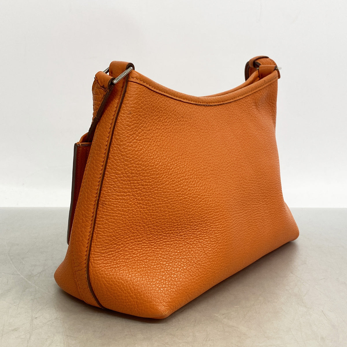 【6kd4863】エルメス ショルダーバッグ ベルランゴPM トリヨンクレマンス オレンジ シルバー金具 □E刻印【中古】レディース