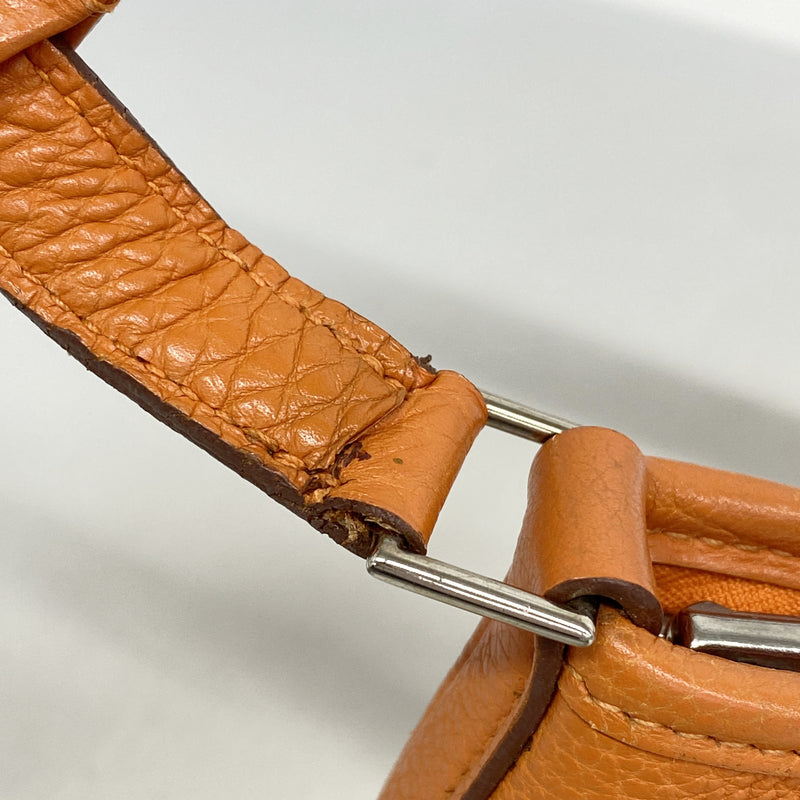 【6kd4863】エルメス ショルダーバッグ ベルランゴPM トリヨンクレマンス オレンジ シルバー金具 □E刻印【中古】レディース